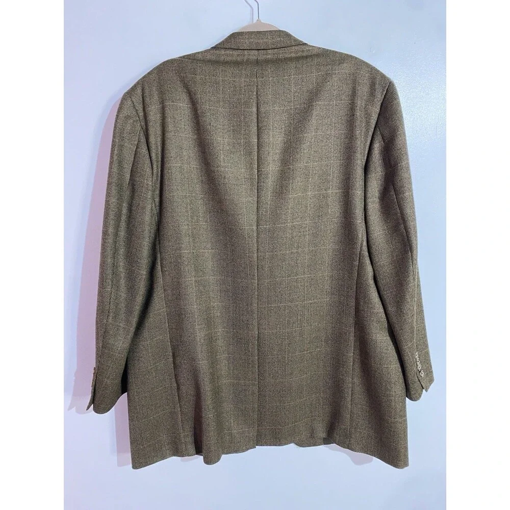 Burberry Blazer‎ Mens 46L Burberry Blue Wool Windowpane Corpcore Office Business